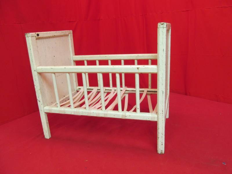vintage doll crib