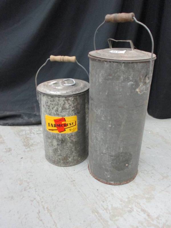 Shot Gun Pails with wood handles