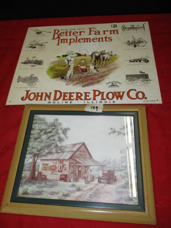 Farm themed metal sign and picture