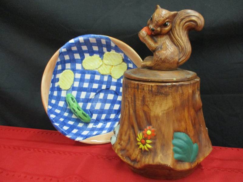 Cookie Jar and Chip Bowl