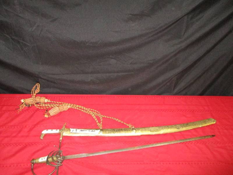 Two antigue swords one has broken hand guard