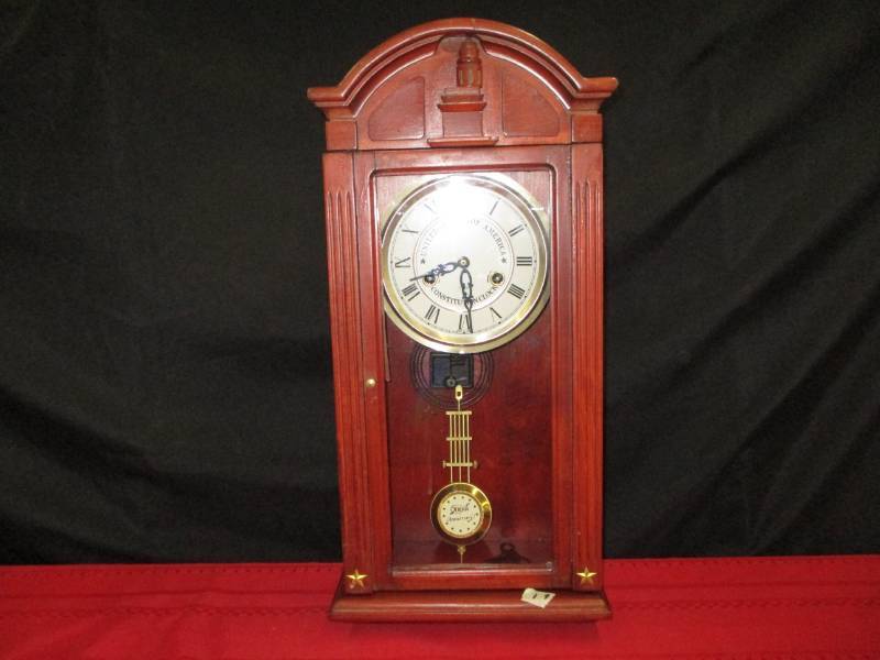 wooden clock  wind-up