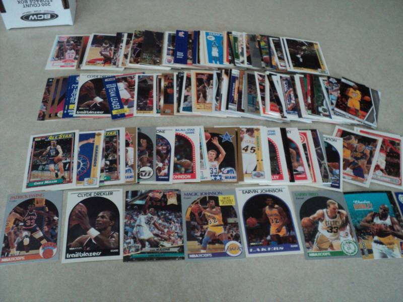box of basketball cards...