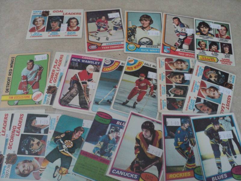 20 1970s Hockey Cards...