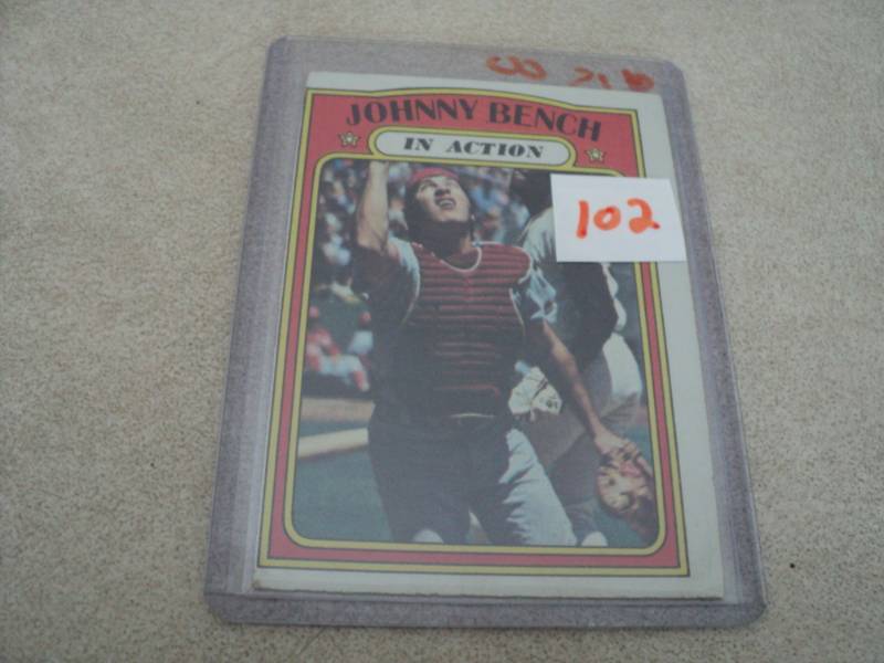 1972 Topps Johnny Bench Card...