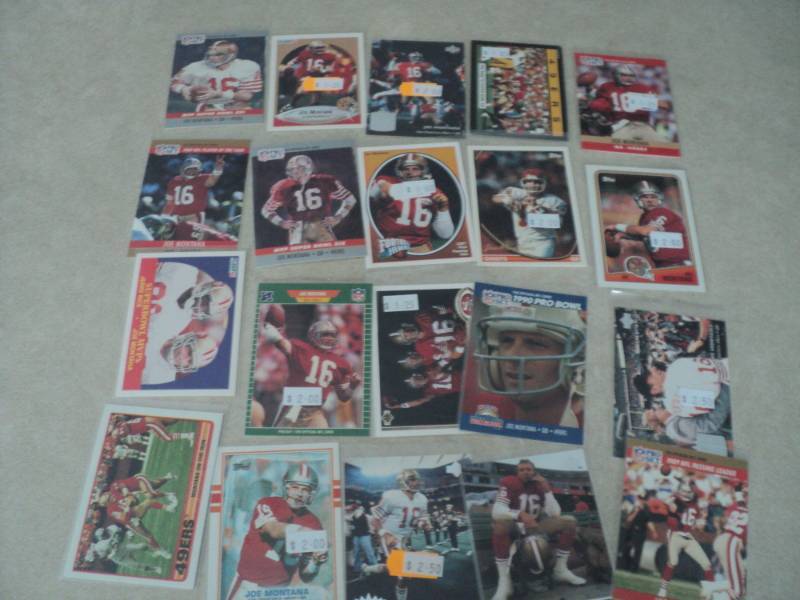 20 Joe Montana Cards...