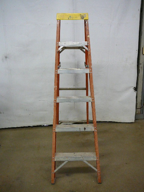 lot 1 image: 6 Fiber Glass Ladder