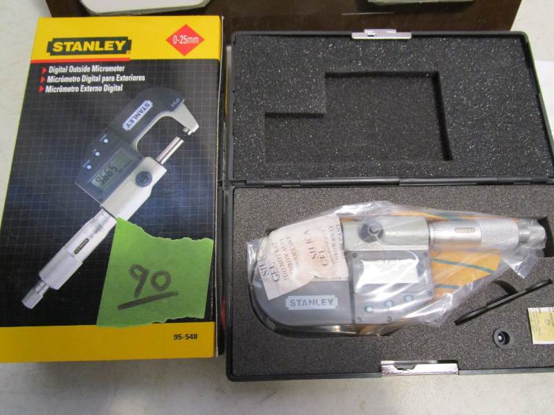 lot 90 image: Stanley Digital Outside Micrometer