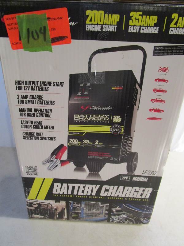lot 104 image: Schumacher Battery Charger