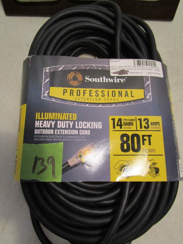 lot 139 image: Southwire Professional 80 ft Extension Cord