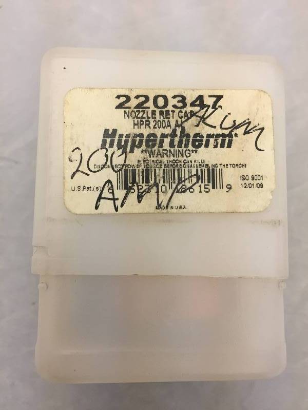 lot 493 image: #220347 Hypertherm Nozzle Ret Cap HPR 200A