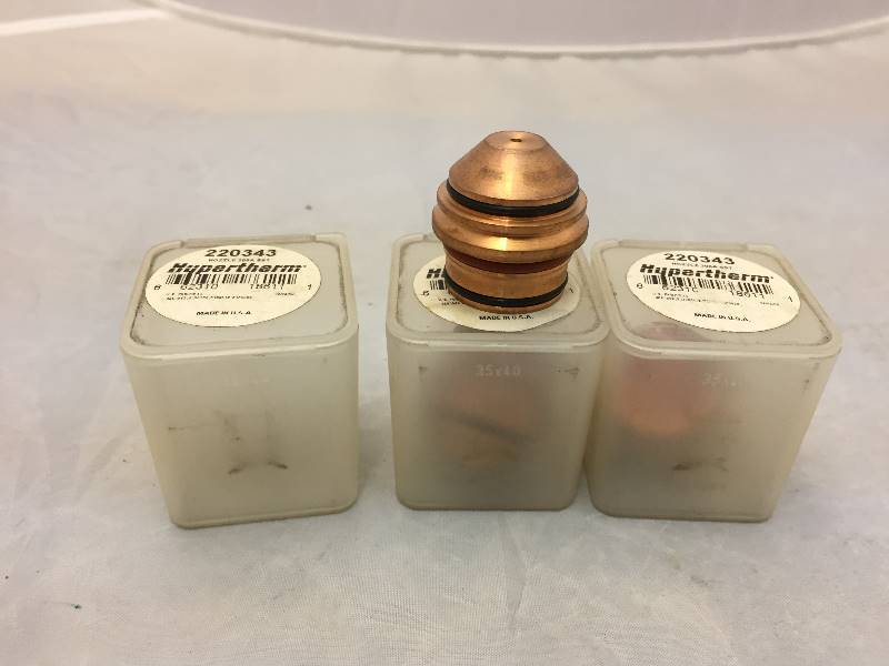 lot 495 image: Qty 3 #220343 Hypertherm Nozzle