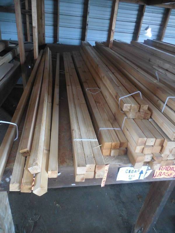 lot 26 image: (58) 2 X 2 X 8 CEDAR BOARDS
