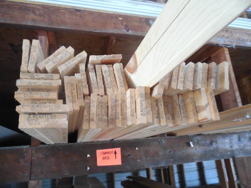 lot 30 image: (55) PINE CHAMFER BASE TRIM LOT EACH ONE IS 14