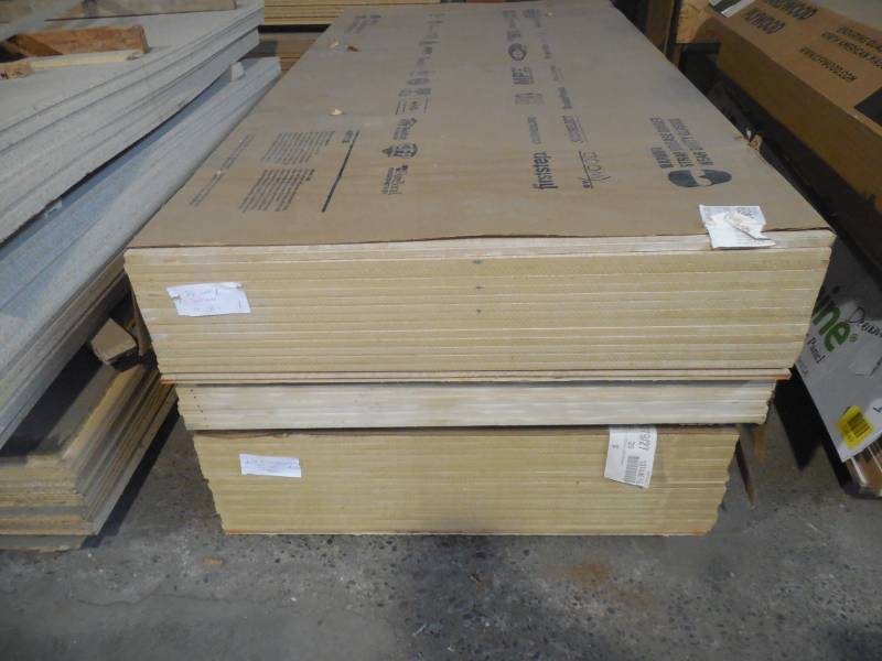 lot 145 image: (5) 48-12 x 96-12 x  Red Oak A1 MDF Cabinet Plywood