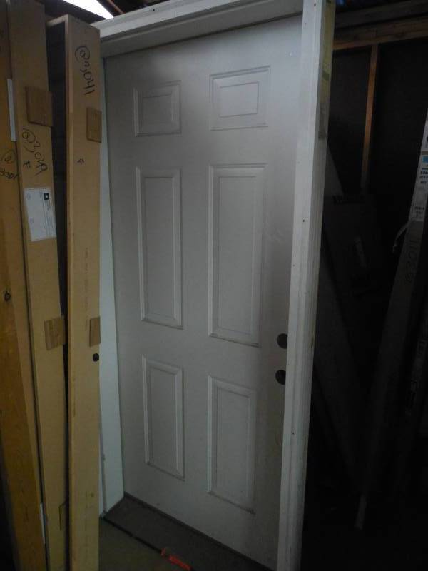 lot 50 image: STEEL INSULATED ENTRY DOOR 30 LEFT HAND DUAL BORE