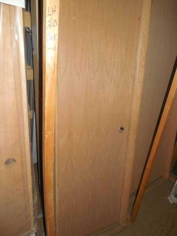 lot 96 image: 20 X 68 X 1 38 LEFT HAND OAK SMOOTH FINISH INTERIOR DOOR