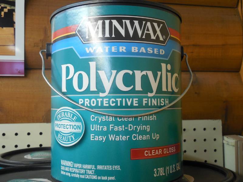 lot 277 image: (2) MINWAX POLYCRYLIC CLEAR GLOSS FINISH QTS