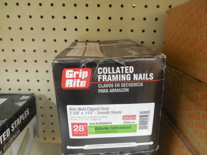 lot 363 image: GRIP RITE 2 38 FRAMING NAIL- EXTERIOR GALVANIZED  BOX OF 2,500