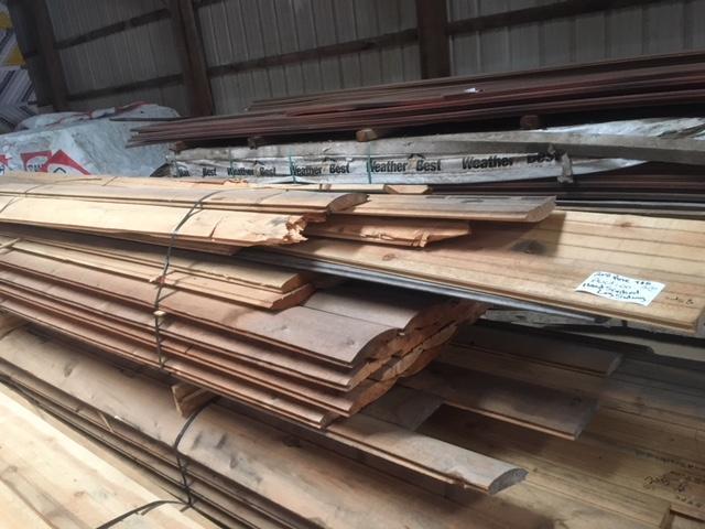 lot 214 image: 2 X 8 PINE HAND SCRIBED TONGUE & GROOVE LOG SIDING UNIT