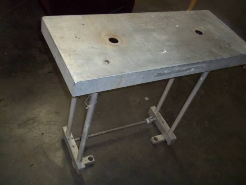 lot 45 image: Aluminum top Work Table