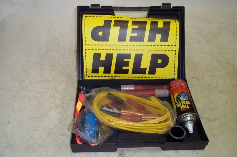 lot 54 image: Car Help Kit included jumper cables and flares