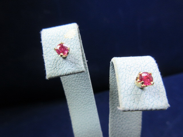 14K GOLD RUBY EARRINGS