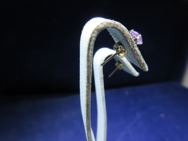 14K GOLD AMETHYST EARRINGS