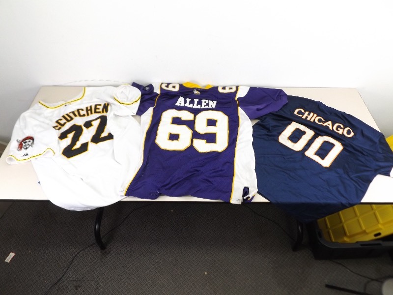 lot 36 image: Lot of Various Professional Football Jerseys