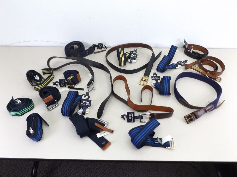 lot 38 image: Lot of NWT Ralph Lauren etc., Designer Womens Belts