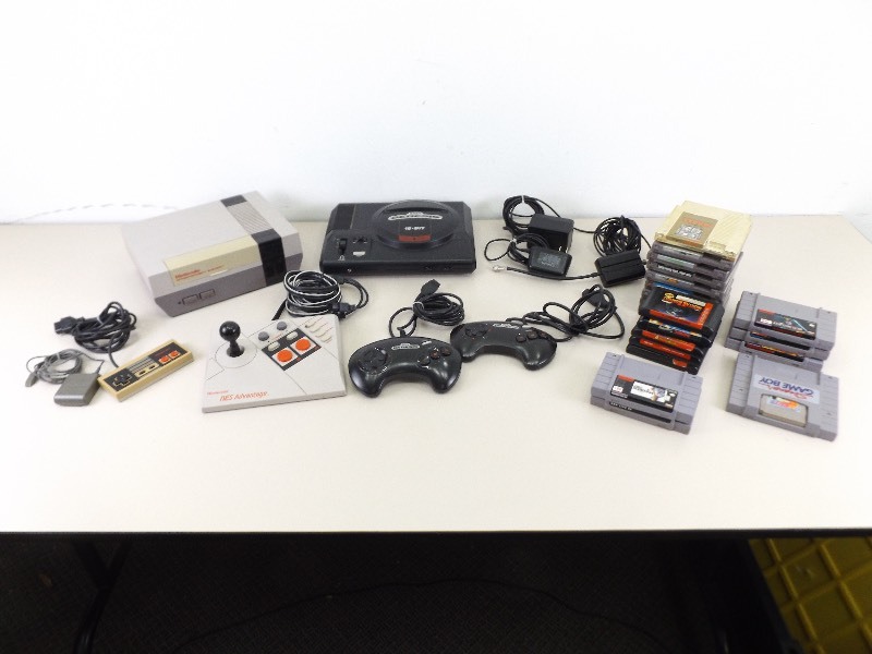 lot 114 image: Nintendo and Sega Gaming Systems with Games