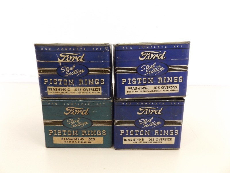 lot 2 image: Lot of 4 NOS Ford V8 Piston Ring Sets