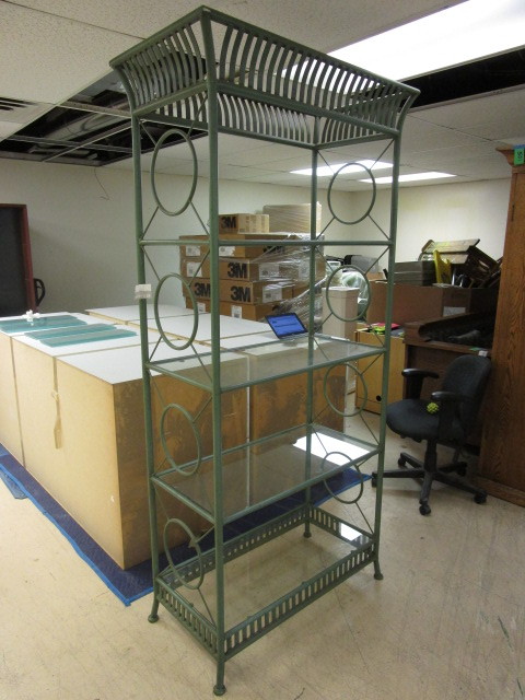 lot 505 image: ORNATE METAL SHELVING