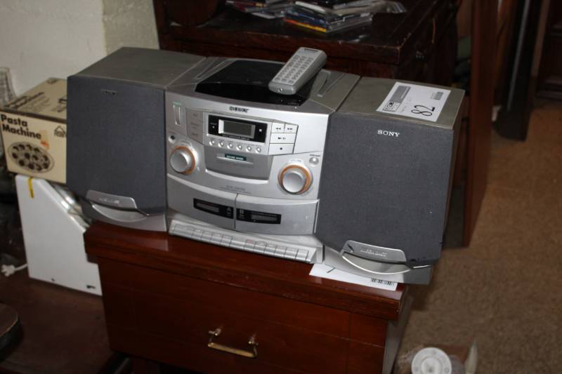 lot 82 image: Sony CD Radio Cassette-Corder with CDs