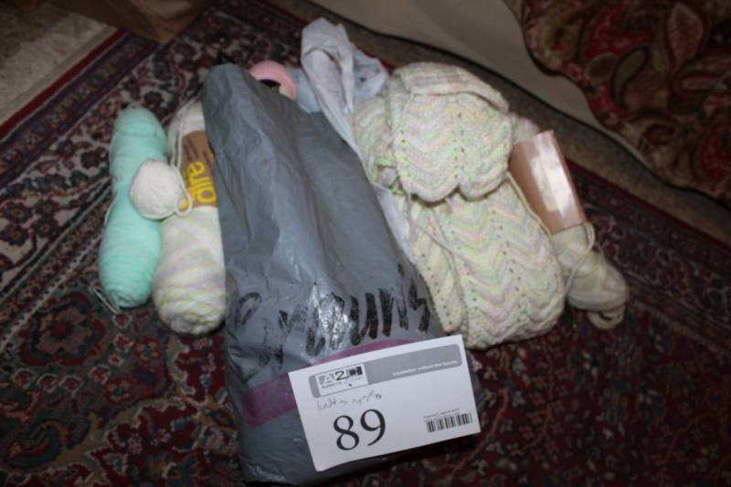 lot 89 image: Knitting Supplies - Yarn, Needles