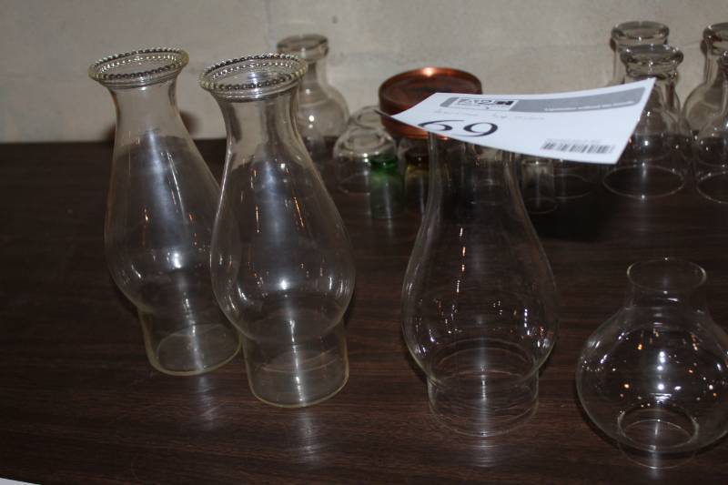 lot 69 image: Kerosene Glass Lamp Shades
