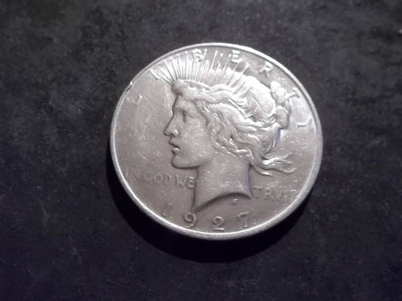 lot 35 image: 1927 D Peace Silver Dollar
