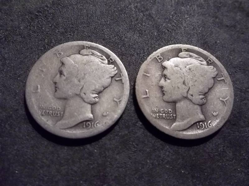 lot 50 image: 1916, 1916 S Mercury Dimes