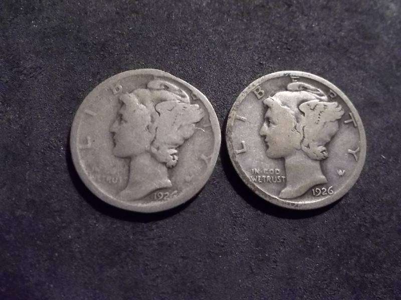 lot 60 image: 1926, 1926 D Mercury Dimes