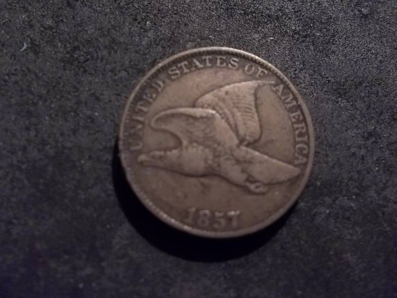 lot 74 image: 1857 Flying Eagle Cent