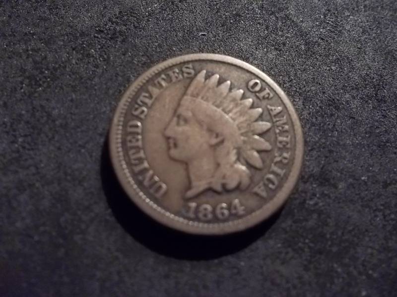 lot 82 image: 1864 Indian Head Cent Copper Nickel Early Strike