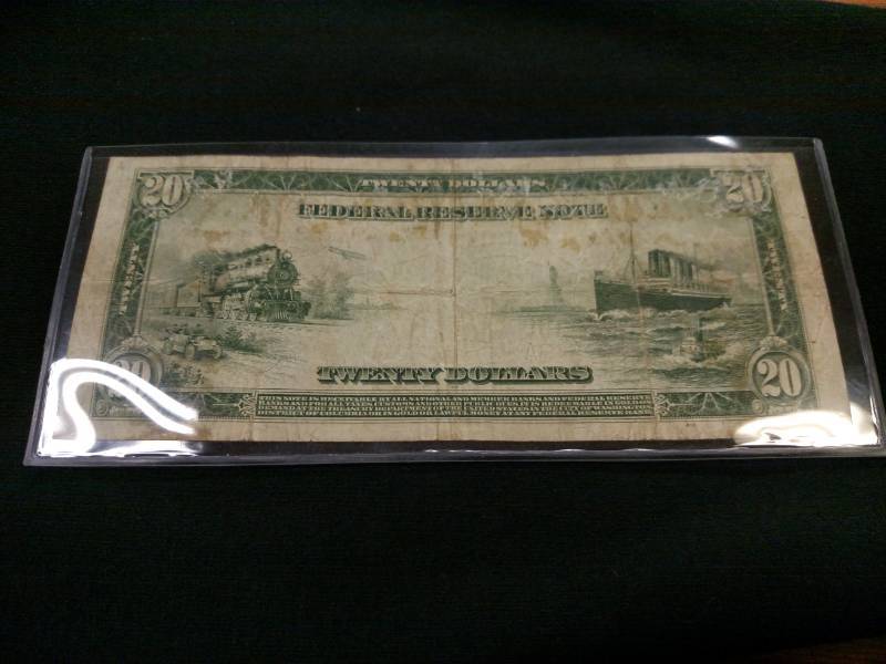 1914 $ 20 Federal Reserve Note, Lar...