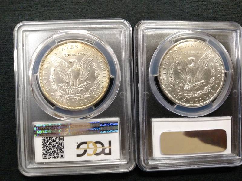 1888 PCGS AU58 & 1898 PCGS AU53 Mor...