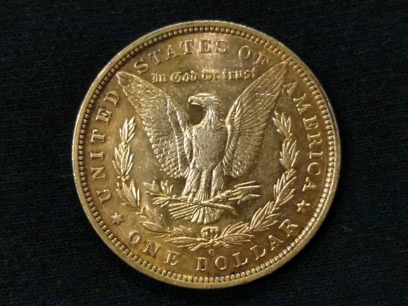 1881 O Gold Plated Morgan Silver Do...