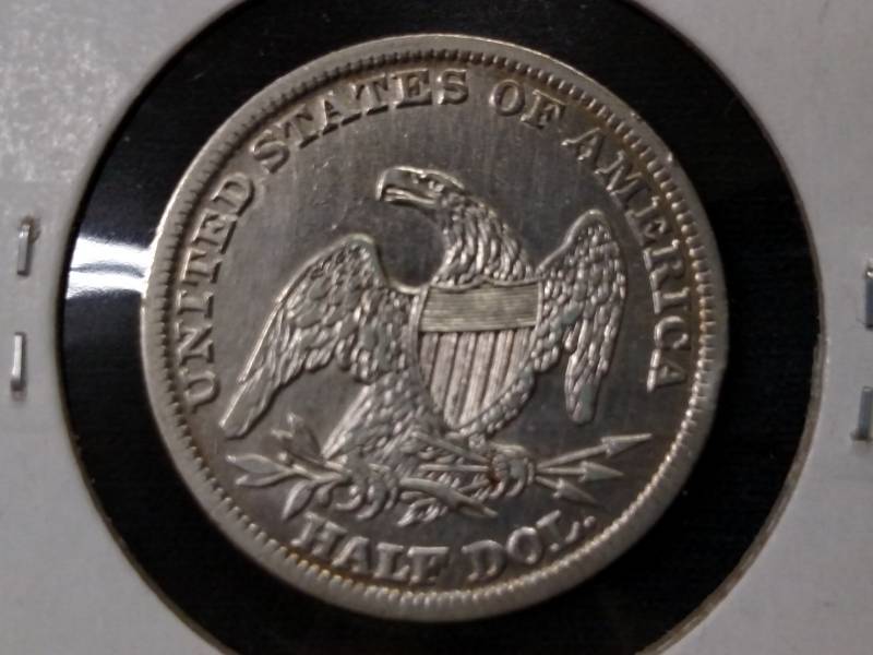 1839 AU Bust Silver Half Dollar...