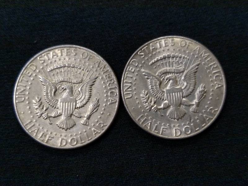 1967 & 1968 D Kennedy .40 Silver Ha...