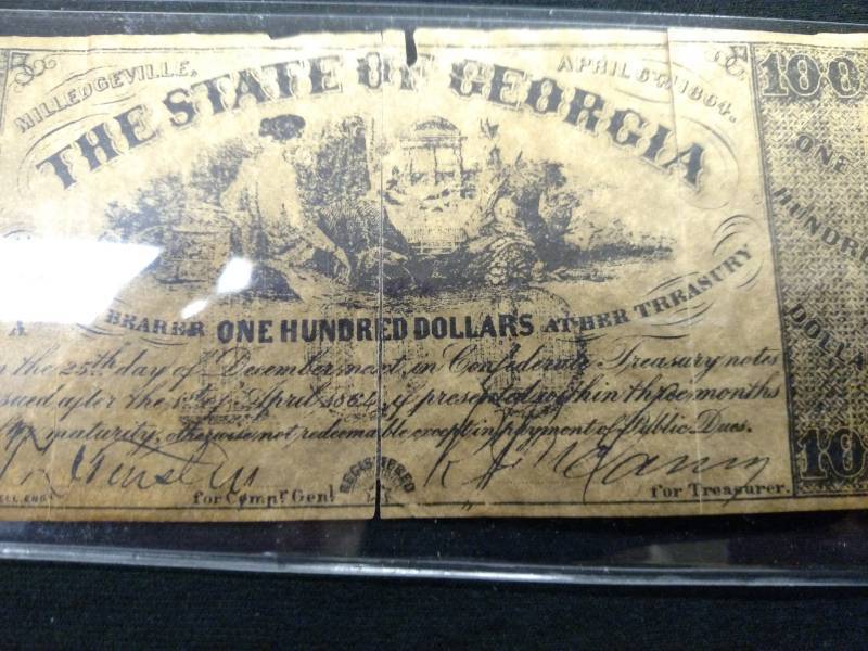 1864 $ 100 State of Georgia Note, L...