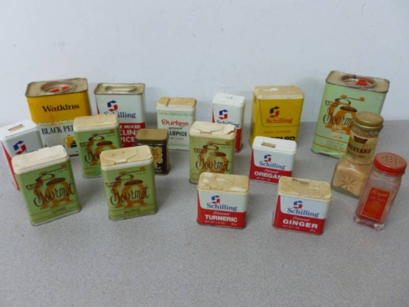 lot 99 image: Vintage Spice Containers