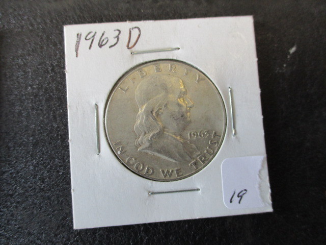 lot 19 image: 1963-D Franklin Half Dollar - 90% Silver