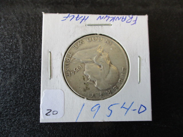 lot 20 image: 1954-D Franklin Half Dollar - 90% Silver
